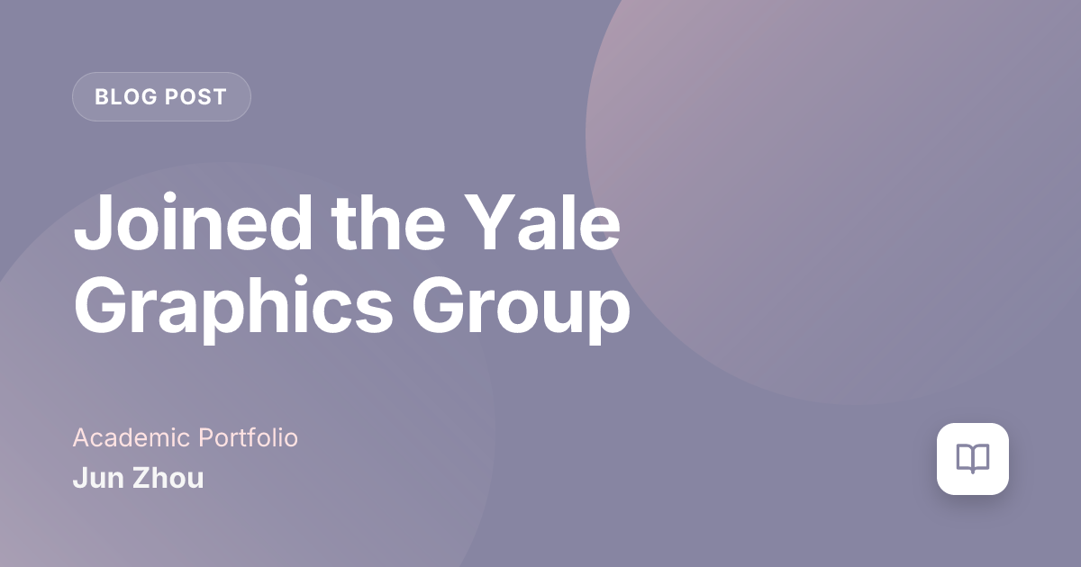 Joined the Yale Graphics Group