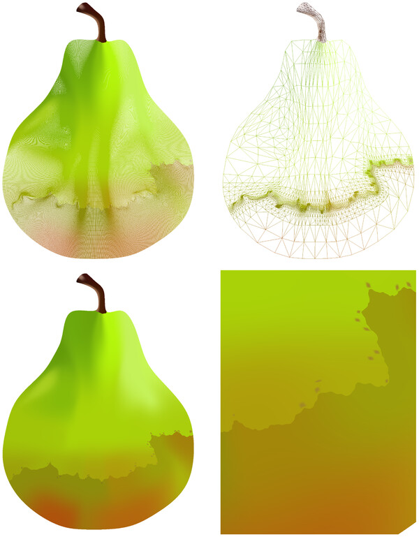 Feature-Adaptive and Hierarchical Subdivision Gradient Meshes